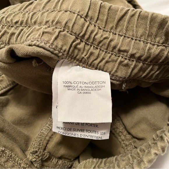 100% cotton army green pull-on pants - Picture 3 of 6